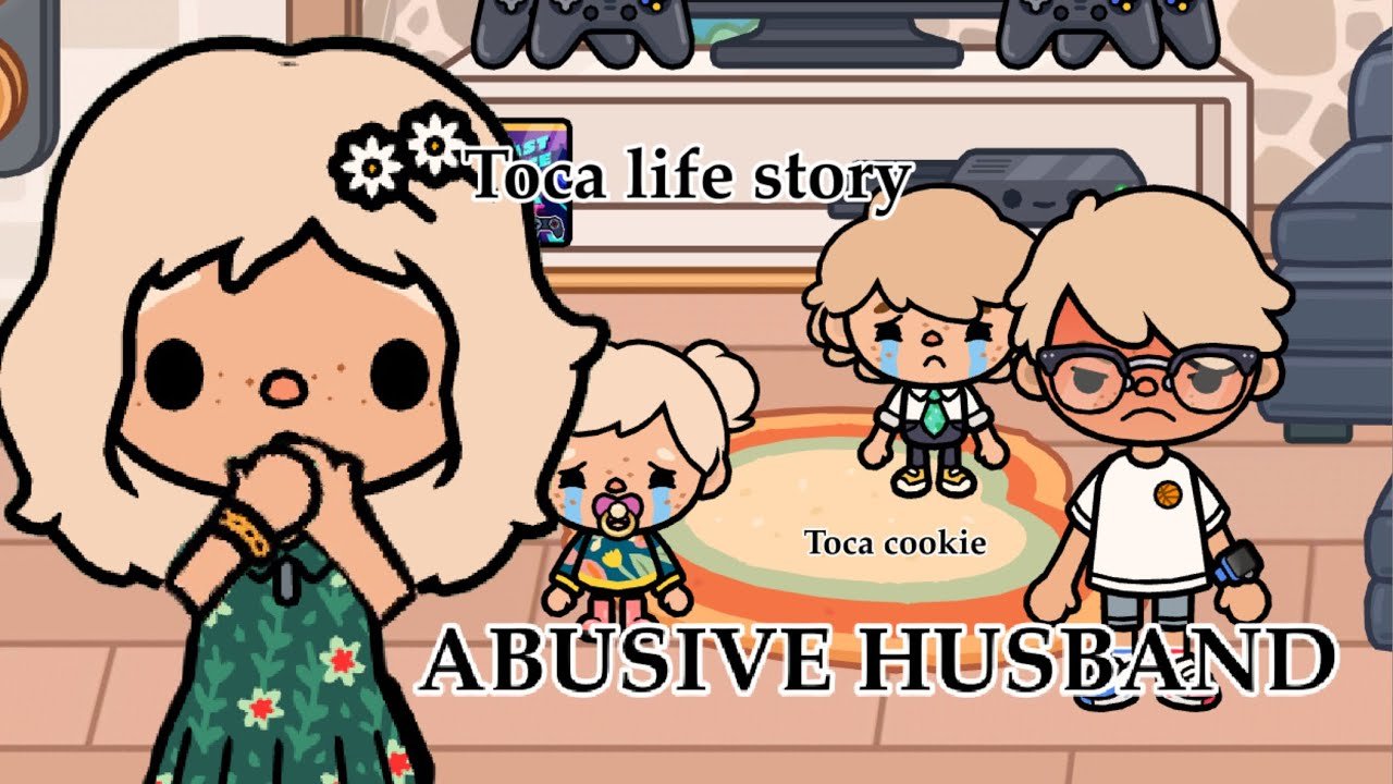 ABUSIVE HUSBAND toca life sad story happy ending