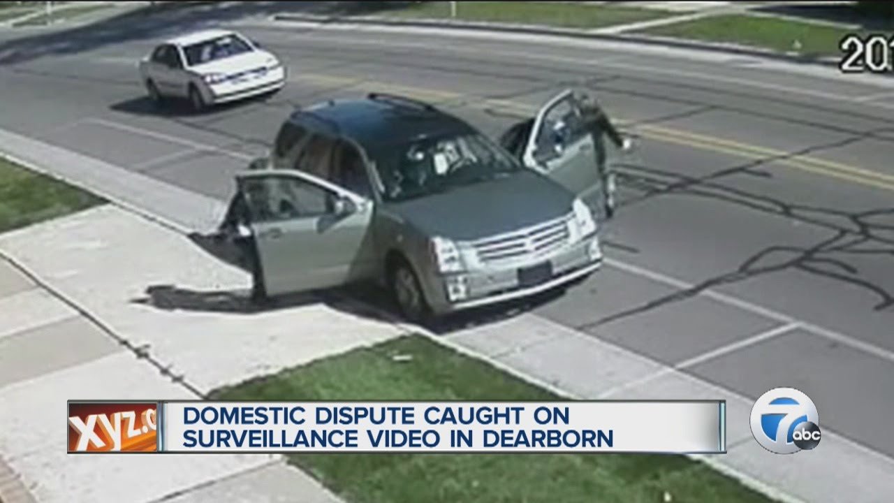 Domestic dispute caught on surveillance video in Dearborn