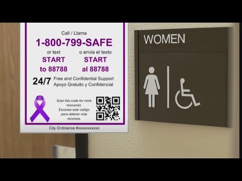 San Antonio will soon require domestic violence awareness stickers in