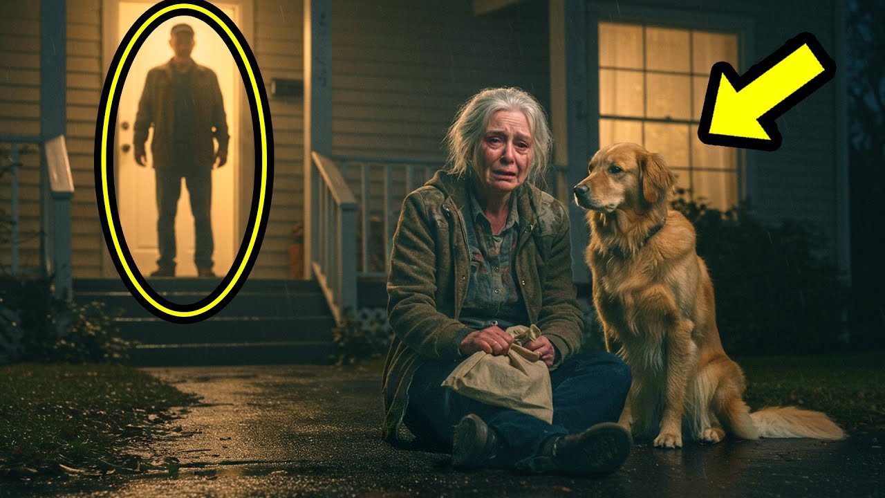 Abusive Husband Kicks Wife Out Loyal Golden Retriever Refuses To.jpg